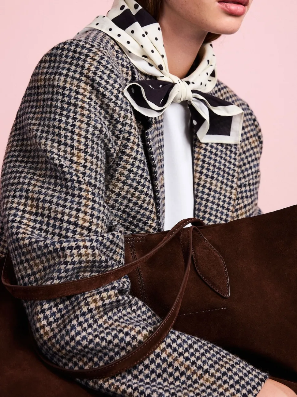 Marron chocolat - Sac cabas Tabitha Simmons x Next Sophie en daim