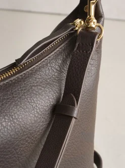 Marron chocolat - Sac en cuir tenue à la main