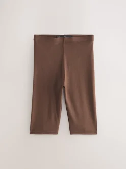 Marron chocolat - Short cycliste en jersey