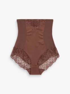 Marron chocolat - Slips gainants fermes pour le contrôle du ventre