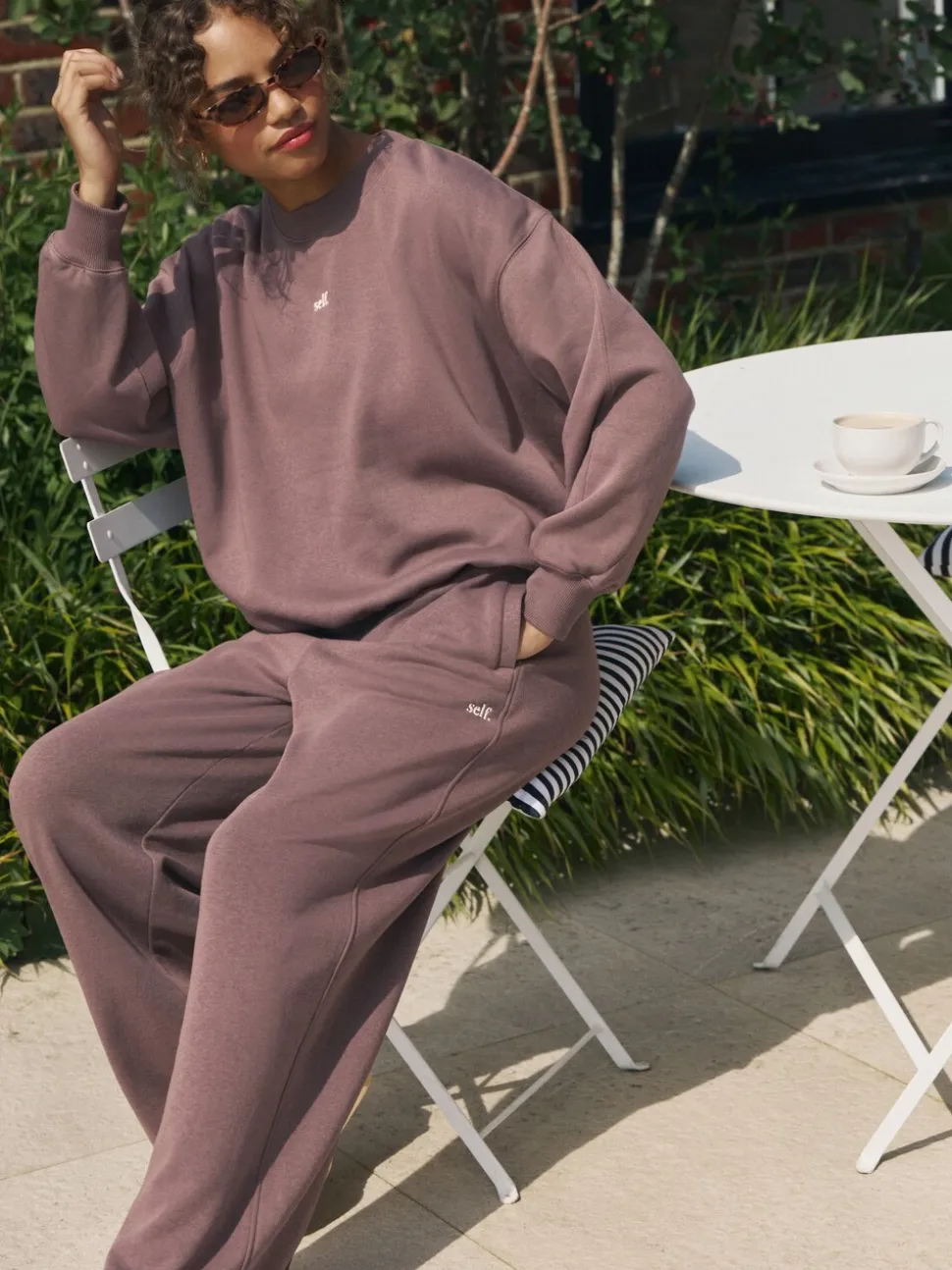 Marron chocolat - soi-même. Pantalon de jogging coupe large