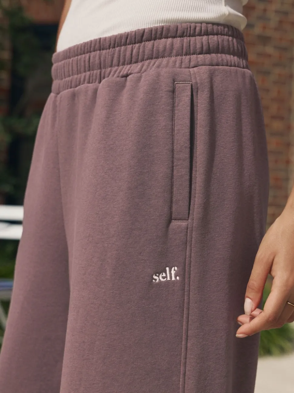 Marron chocolat - soi-même. Pantalon de jogging coupe large