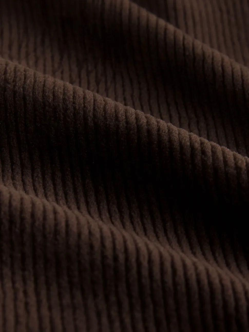 Marron chocolat - Sweat à capuche doux en velours côtelé à manches longues