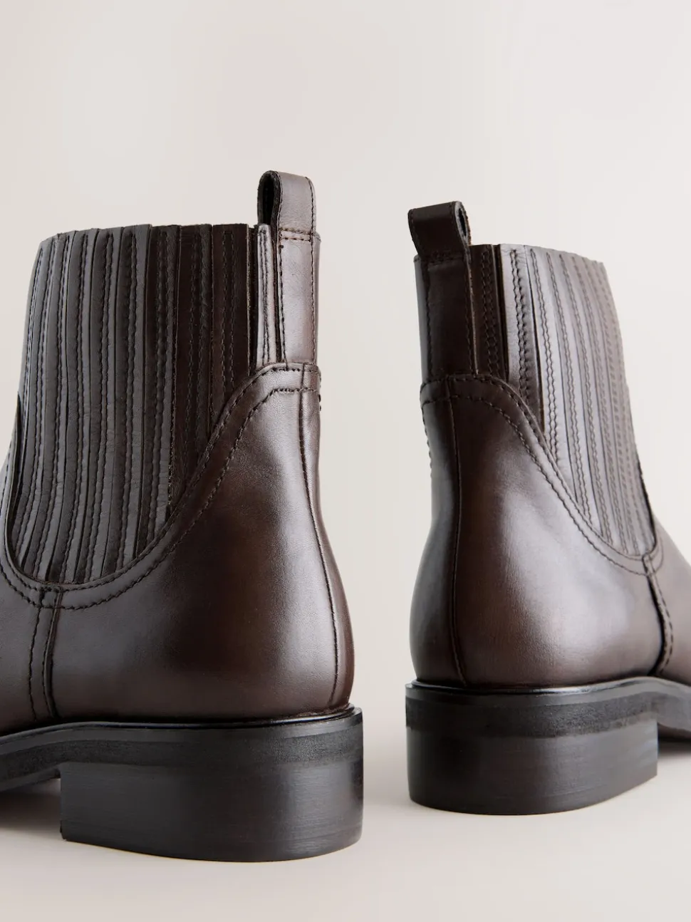 Marron chocolat en cuir - Forever Comfort® Bottes Chelsea