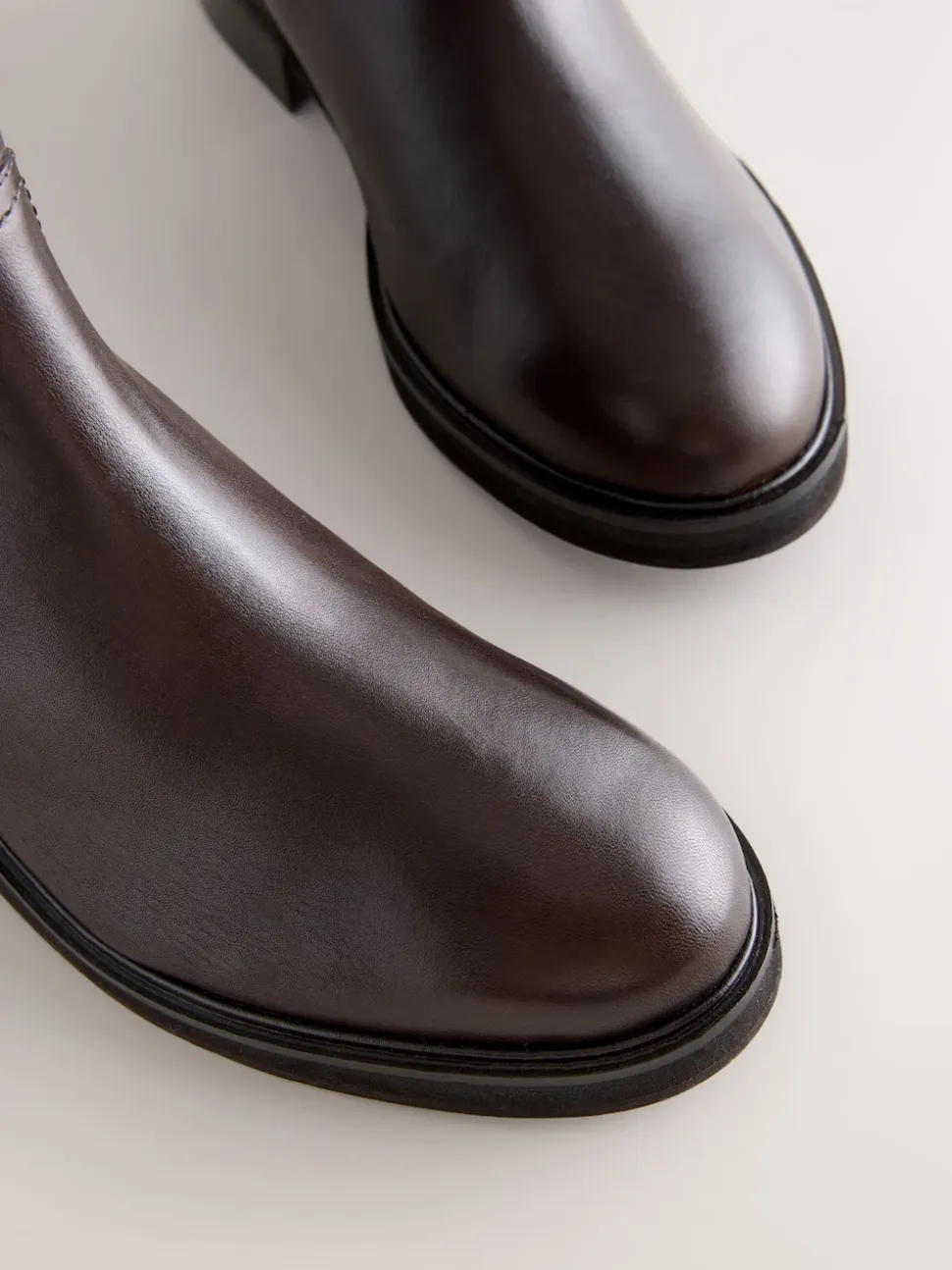 Marron chocolat en cuir - Forever Comfort® Bottes Chelsea