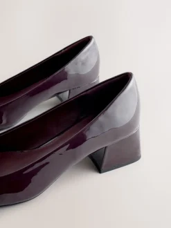 Marron chocolat verni - Chaussures à talons bas Forever Comfort® Toe Cap