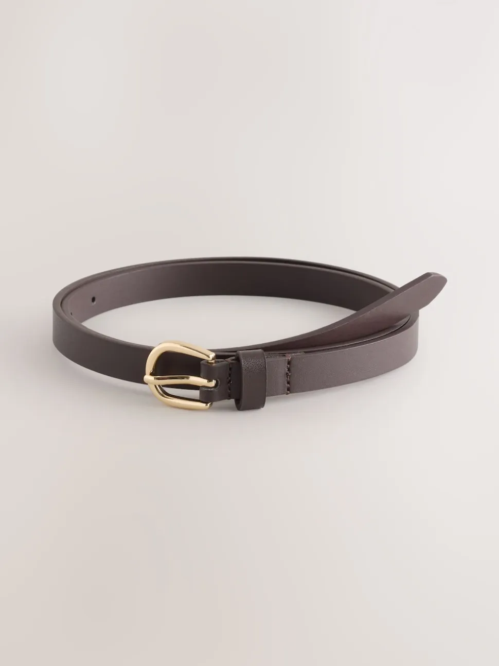Marron chocolat/baie - Lot de ceintures skinny en PU 2