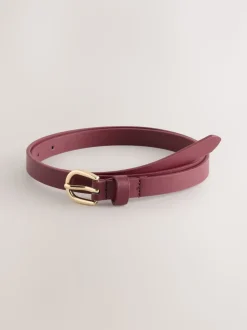 Marron chocolat/baie - Lot de ceintures skinny en PU 2