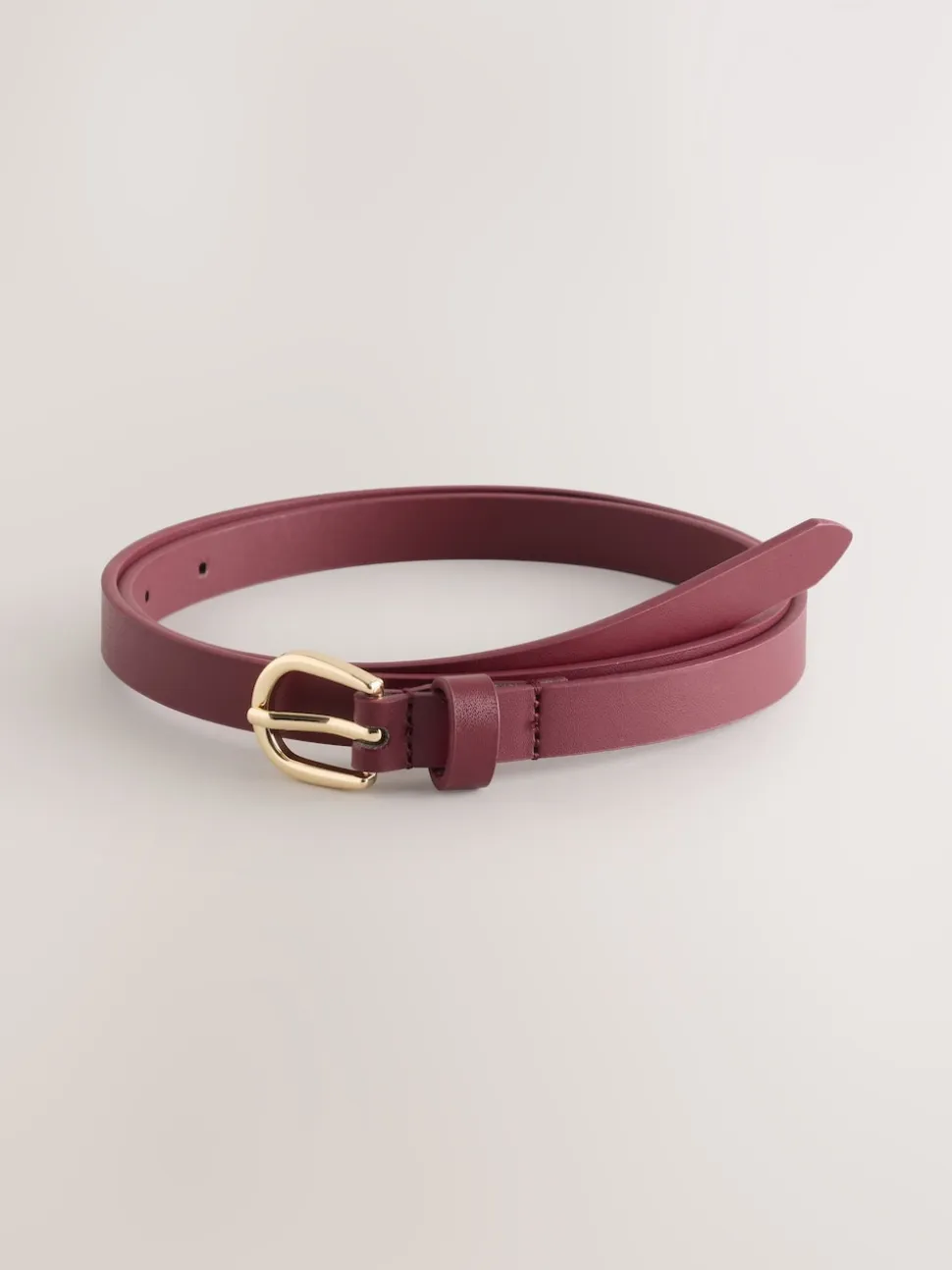 Marron chocolat/baie - Lot de ceintures skinny en PU 2