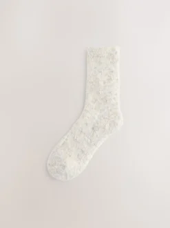 Marron chocolat/écru - Lot de 2 paires de chaussettes douillettes Boucle