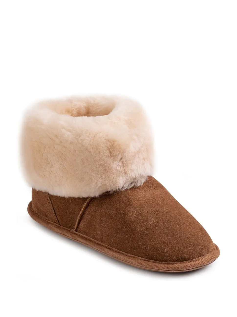 Marron clair - Chaussons Just Sheepskin Albery en peau de mouton pour femme