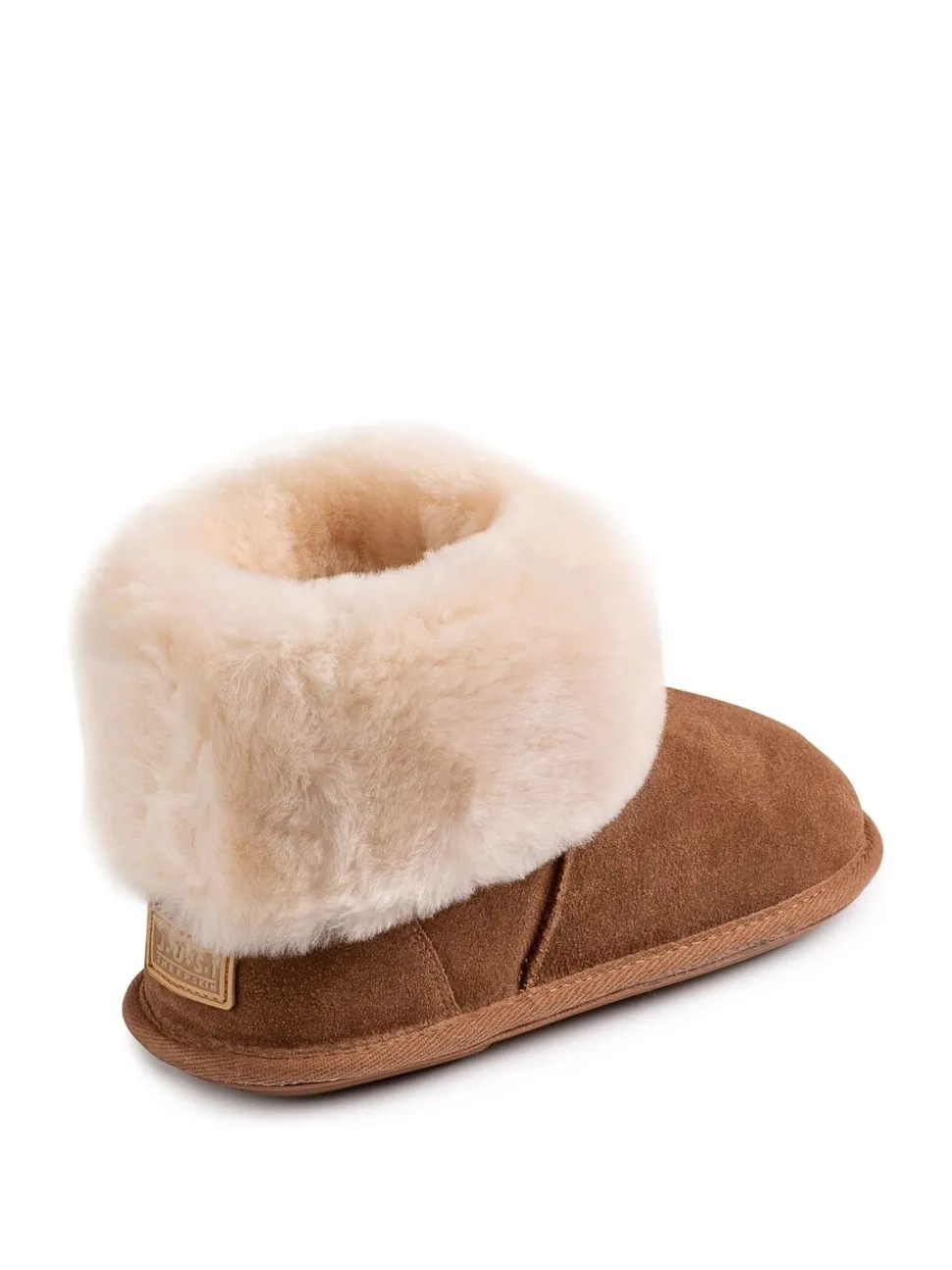 Marron clair - Chaussons Just Sheepskin Albery en peau de mouton pour femme