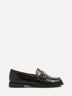 Marron clair - Mocassins Linzi Maison effet croco avec boucle