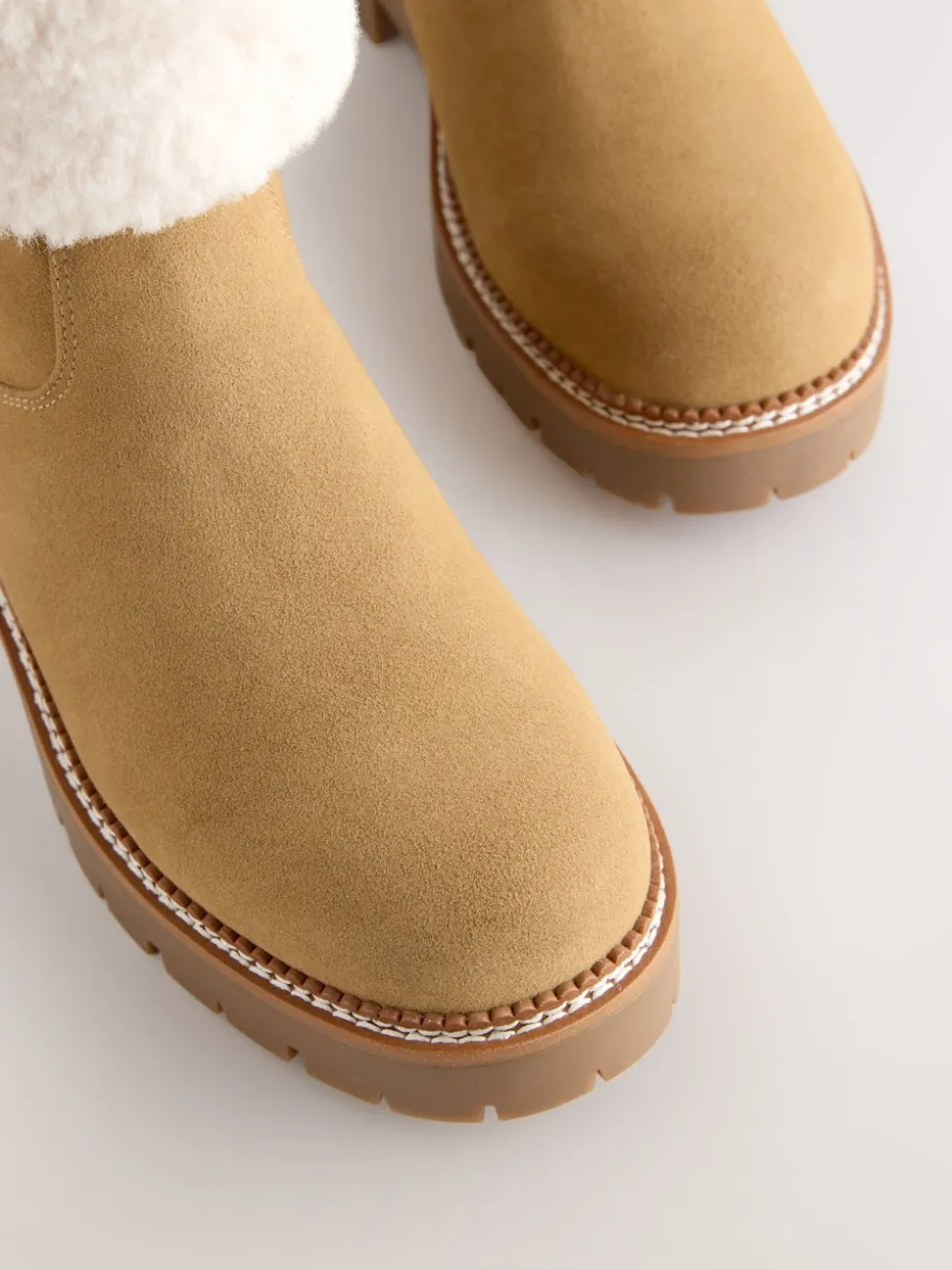 Marron fauve - Bottines Forever Comfort® à poignets en fausse fourrure