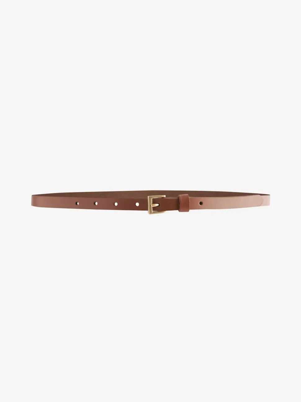 Marron fauve - Ceinture fine en cuir