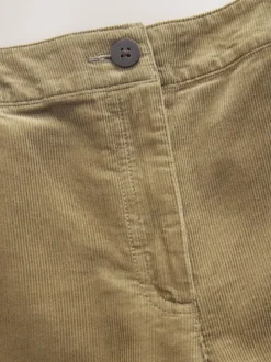 Marron fauve - Jupe-culotte en velours côtelé