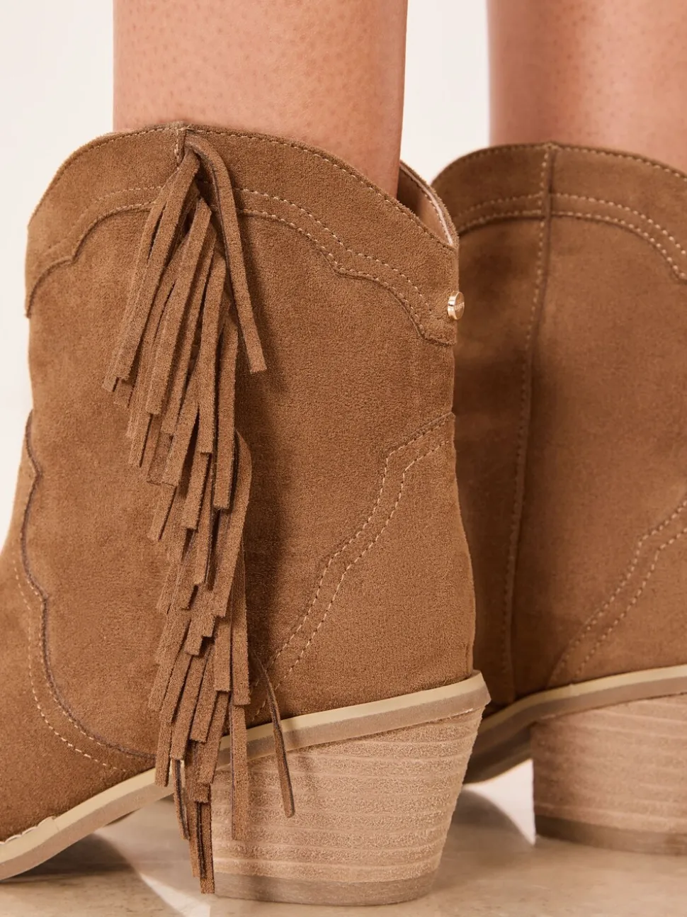 Marron fauve - Lipsy Bottes western en Faux suède