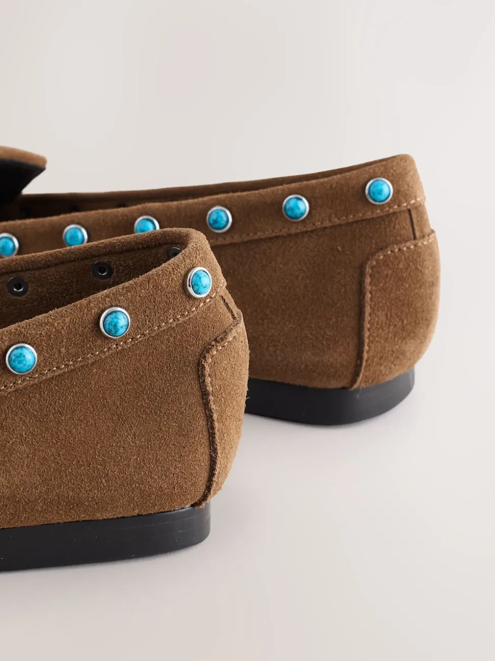 Marron fauve - Mocassins Forever Comfort® en cuir avec franges