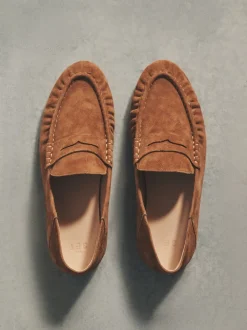 Marron fauve - Mocassins The Set Premium en daim