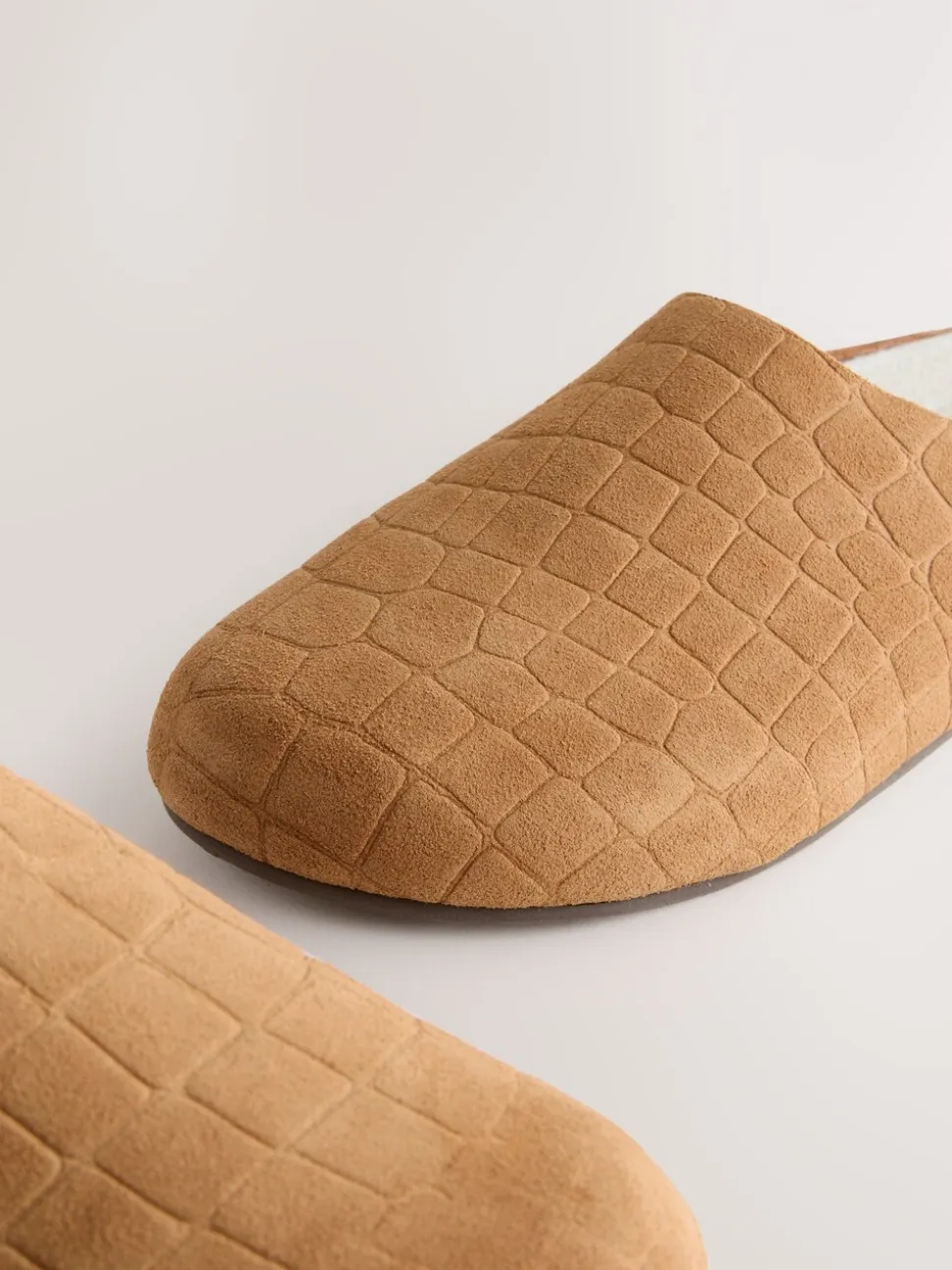 Marron fauve - Sabots Forever Comfort® en cuir avec semelle plantaire