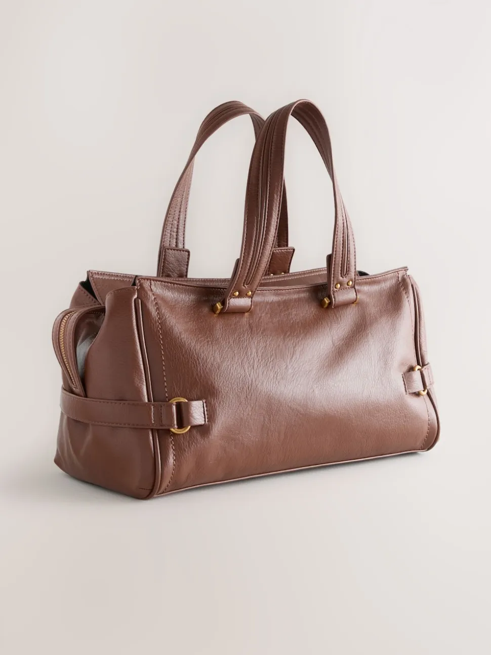Marron fauve - Sac à main à boucle Charm