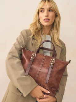 Marron fauve - Sac à main avec boucle
