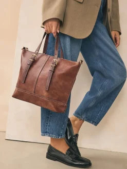 Marron fauve - Sac à main avec boucle