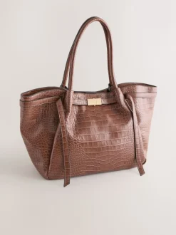 Marron fauve - Sac bandoulière Ceinturé Crocs