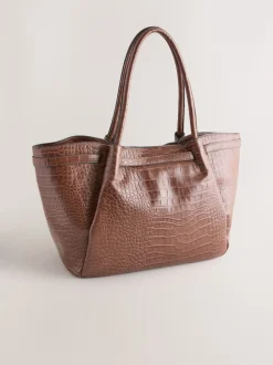 Marron fauve - Sac bandoulière Ceinturé Crocs