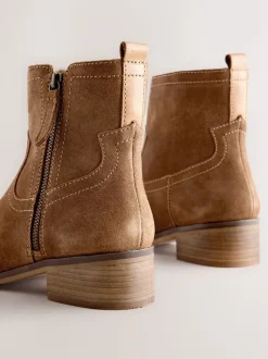 Marron fauve en daim - Bottes Forever Comfort® zippées sur le côté
