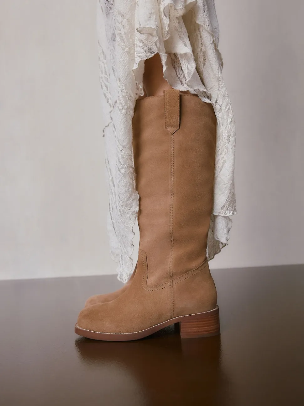 Marron fauve en daim - Bottes à enfiler Forever Comfort® hauteur genou