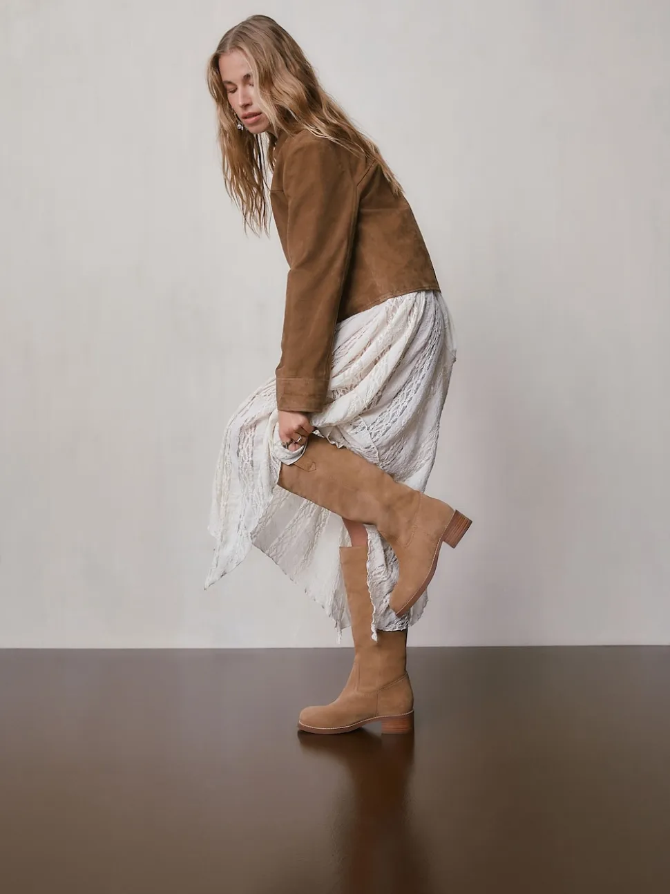 Marron fauve en daim - Bottes à enfiler Forever Comfort® hauteur genou