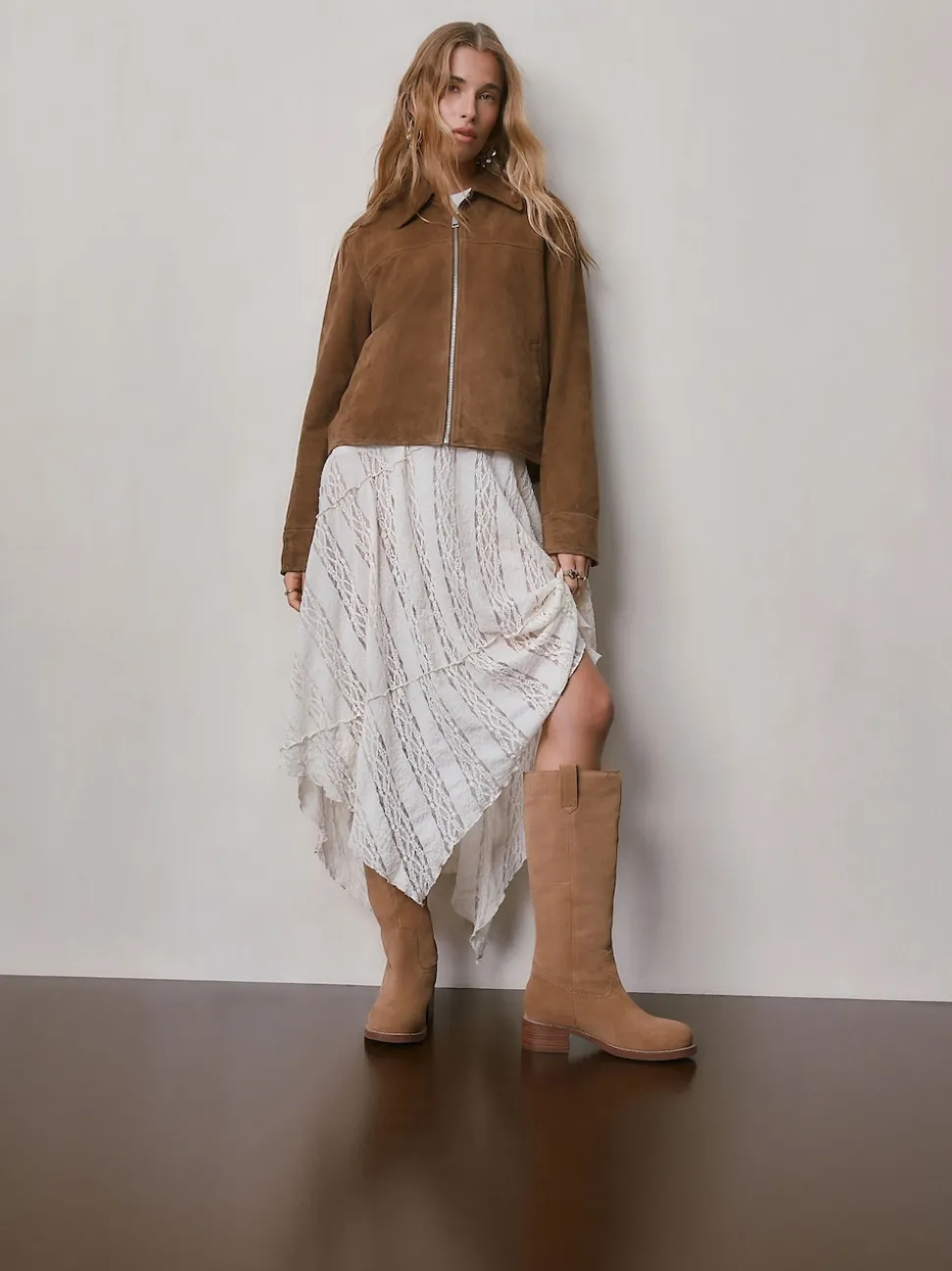 Marron fauve en daim - Bottes à enfiler Forever Comfort® hauteur genou