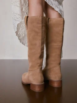 Marron fauve en daim - Bottes à enfiler Forever Comfort® hauteur genou