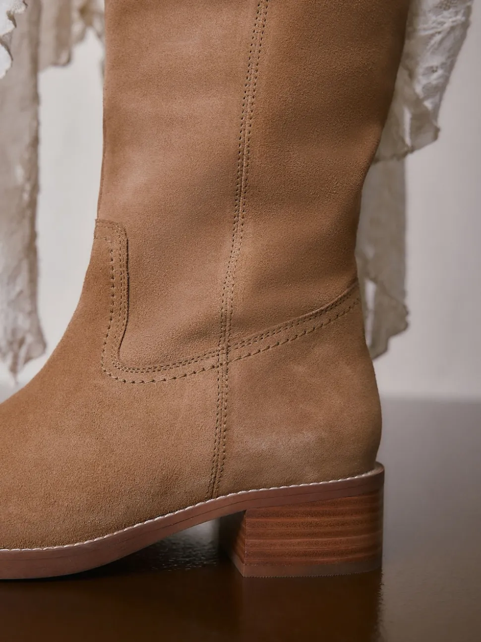 Marron fauve en daim - Bottes à enfiler Forever Comfort® hauteur genou
