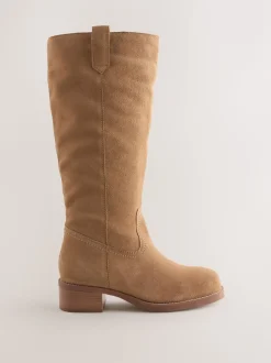 Marron fauve en daim - Bottes à enfiler Forever Comfort® hauteur genou