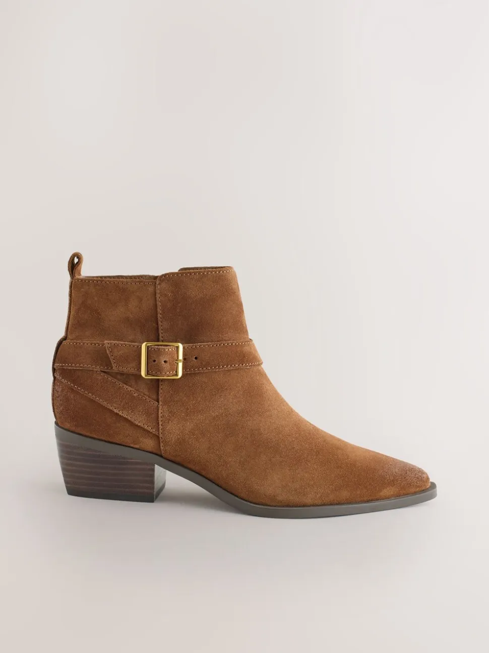 Marron fauve en daim - Bottes Forever Comfort® polies à brides de cheville