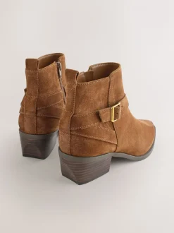 Marron fauve en daim - Bottes Forever Comfort® polies à brides de cheville