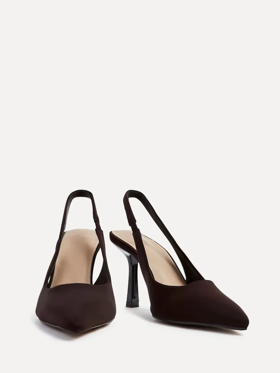 Marron foncé - Linzi talons de cour à bride arrière Dash