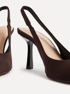 Marron foncé - Linzi talons de cour à bride arrière Dash