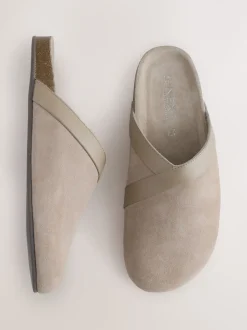 Marron mink - Sabots Forever Comfort en cuir propre avec semelle plantaire