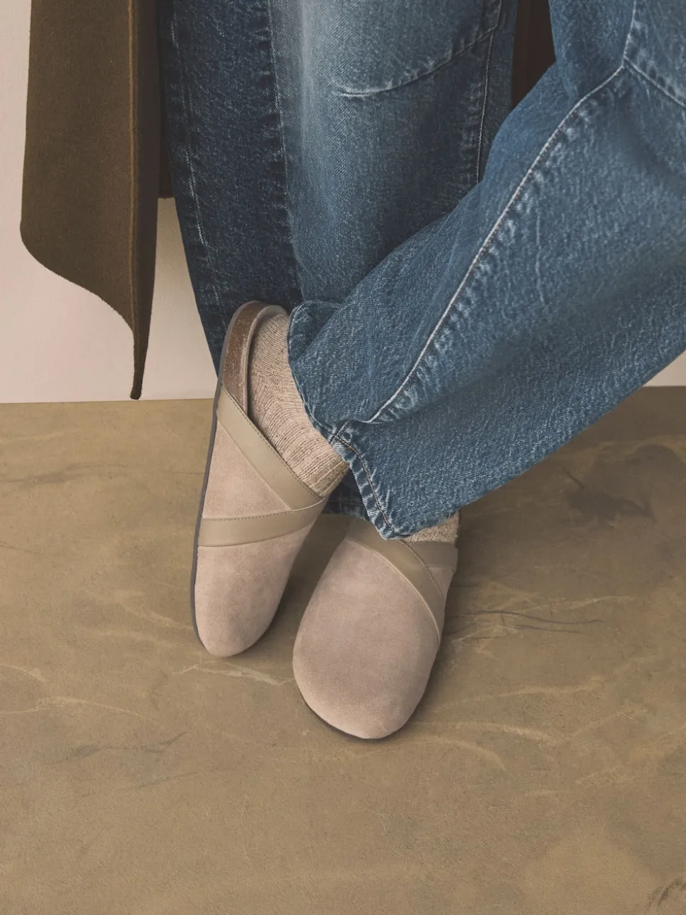 Marron mink - Sabots Forever Comfort en cuir propre avec semelle plantaire