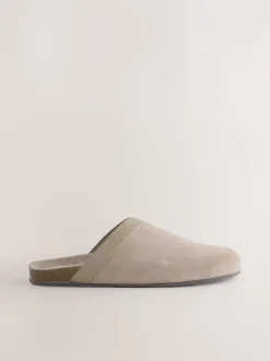 Marron mink - Sabots Forever Comfort en cuir propre avec semelle plantaire