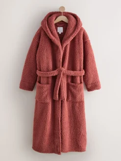 Marron rouille - Robe de chambre en peluche