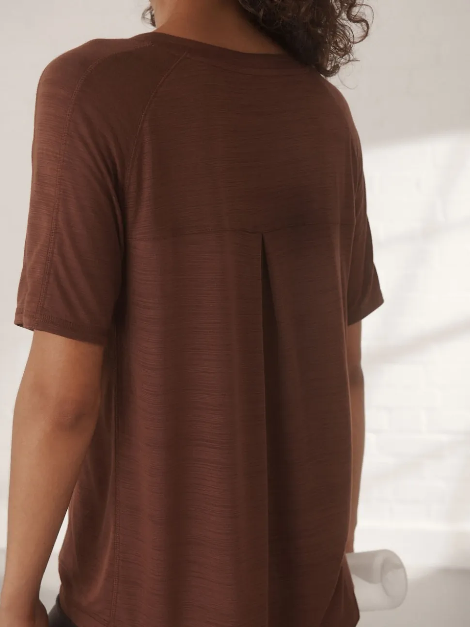 Marron rouille - T-shirt léger à manches courtes Col rond Active