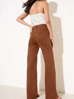 MARRON TABAC - Jean ample Friends Like These X Lucy Mecklenborgh pour tous les jours