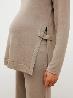 Marron taupe - Ensemble Sweat-shirt et Survêtement coordonné pour l’allaitement et la Grossesse