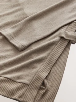 Marron taupe - Ensemble Sweat-shirt et Survêtement coordonné pour l’allaitement et la Grossesse
