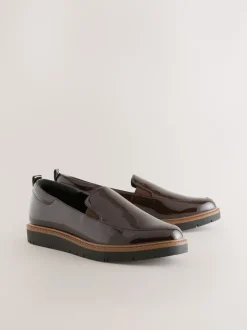 Marron verni - Mocassins Forever Comfort® à enfiler propres à semelle épaisse