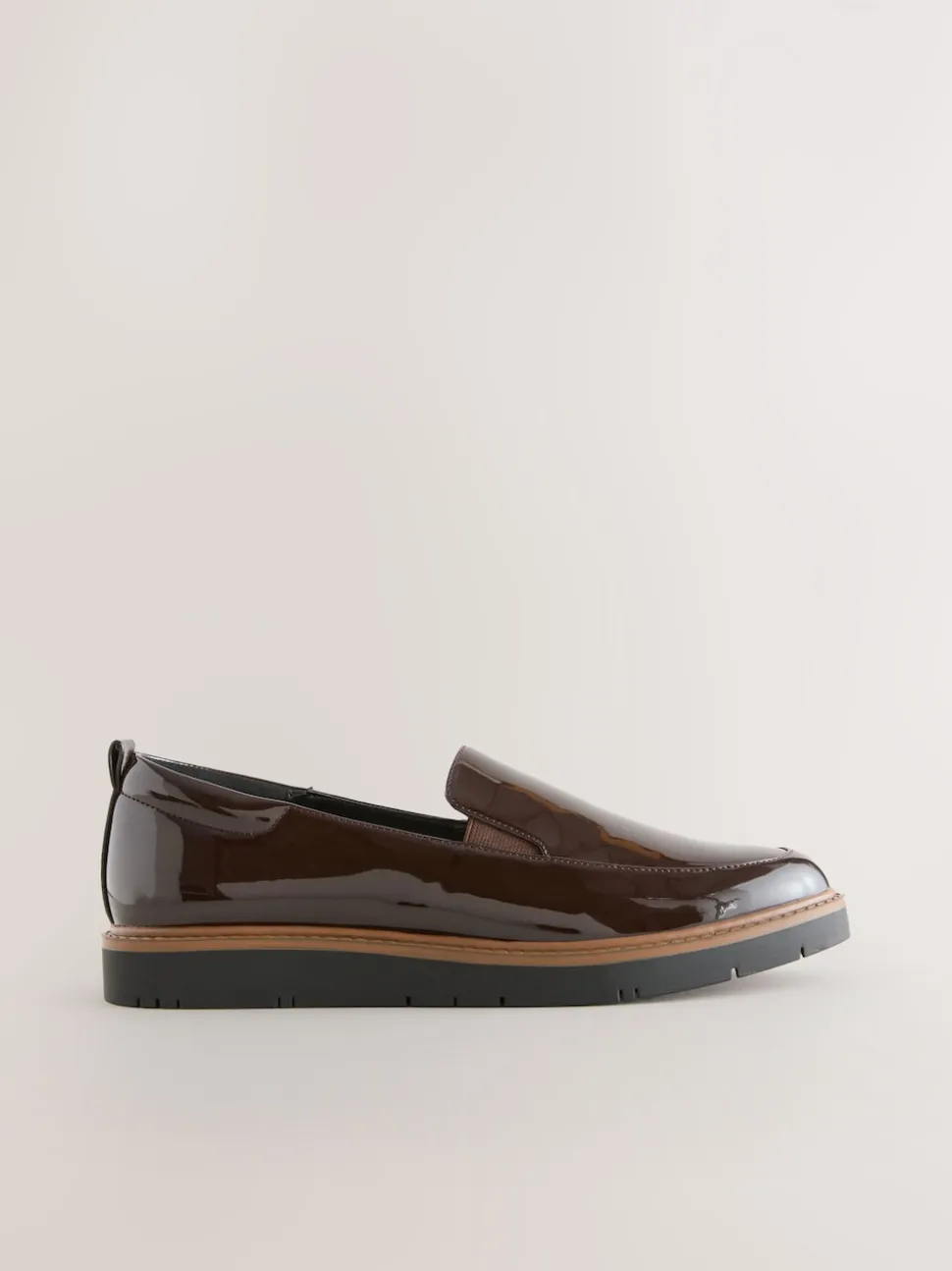 Marron verni - Mocassins Forever Comfort® à enfiler propres à semelle épaisse